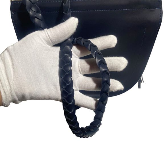 Dogo Women Shoulder Bag Crossbody Change Is Good Grey Blue Butterfly Vegan - Picture 9 of 10